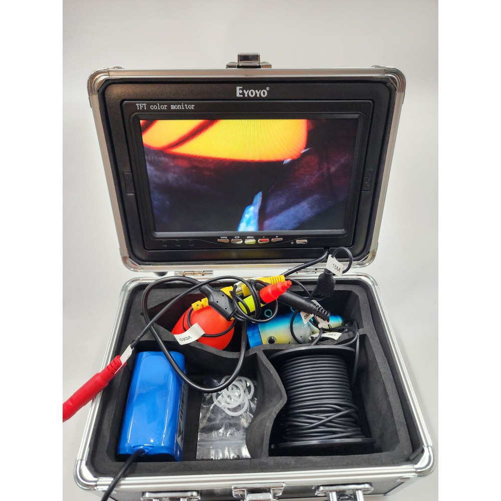 Eyoyo 7 inch TFT Color Monitor Underwater Fishing Camera System 15M Cable Case